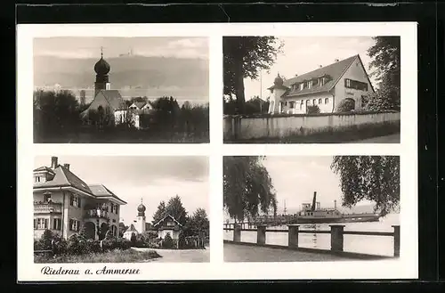 AK Riederau a. Ammersee, an der Kirche, das Feuerhaus