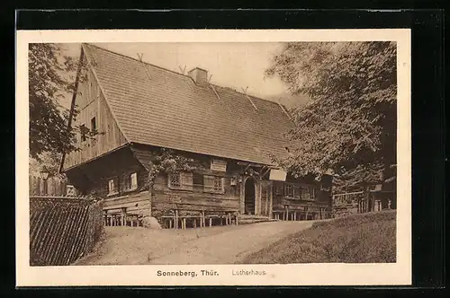 AK Sonneberg i. Thür., am Lutherhaus