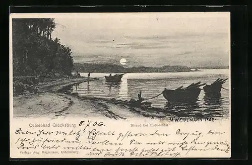 AK Glücksburg, Strand bei Quellenthal