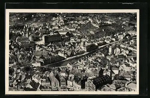 AK Bamberg, Totalansicht vom Flugzeug aus