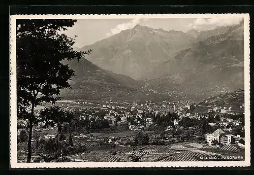 AK Merano, Panoramaansicht der Stadt