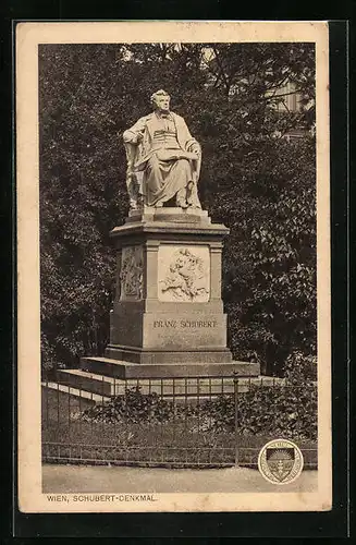 AK Deutscher Schulverein Nr. 204: Wien, das Schubert-Denkmal