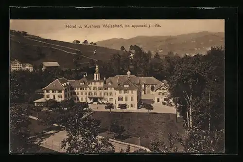 AK Weissbad, Hotel und Kurhaus mit Umgebung