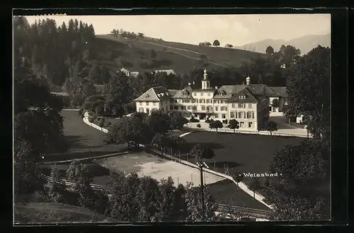 AK Weissbad, Blick auf Kurhaus und Landschaft
