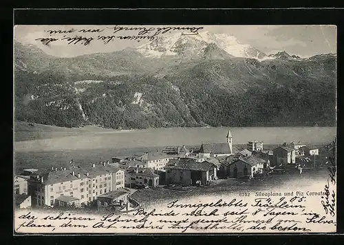 AK Silvaplana, Gesamtansicht mit Piz Corvatsch