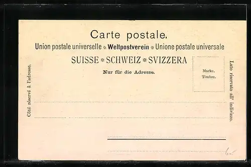 AK Weissbad, Gebäudepartie an der Kirche