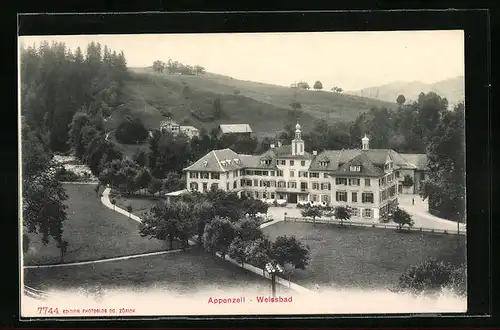 AK Weissbad, Hotel Kurhaus mit Umgebung