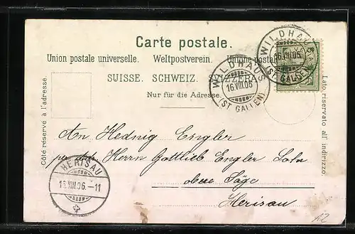 AK Wildhaus, Zwinglihütte und Gesamtansicht mit Schafberg