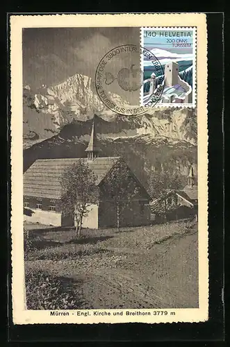 AK Mürren, Engl. Kirche und Breithorn