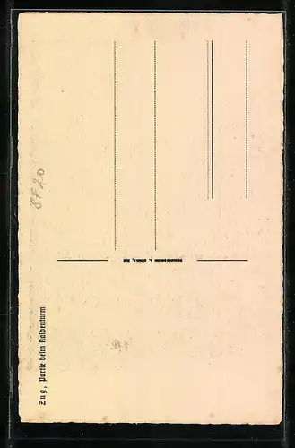 Künstler-AK Zug, Partie beim Kaibenturm