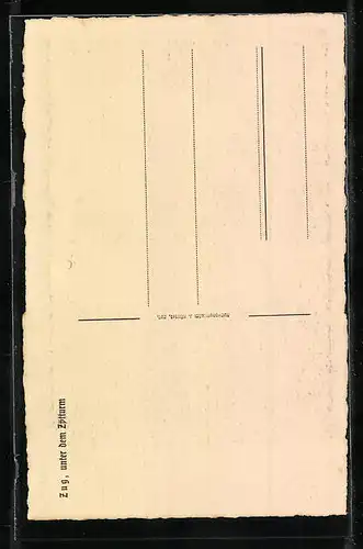 Künstler-AK Zug, Unter dem Zytturm