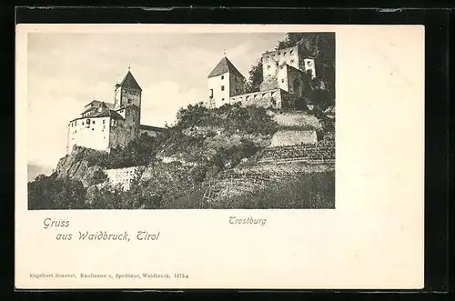 AK Waidbruck, Blick zur Trostburg