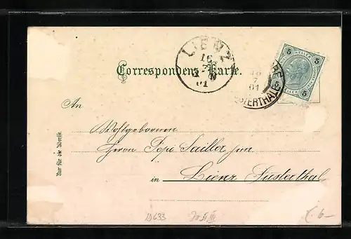 AK Niederdorf, Totale mit Gebirgswand