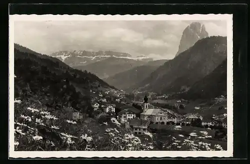 AK Ortisei /Val Gardena, Panorama, Dolomiti