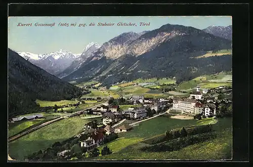 AK Gossensass, Teilansicht gegen die Stubaier Gletscher