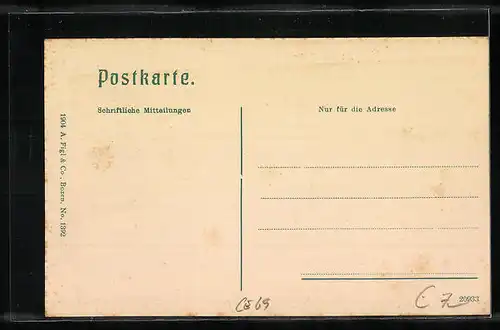 AK Mals, Teilansicht mit Kirche und dem Ortler