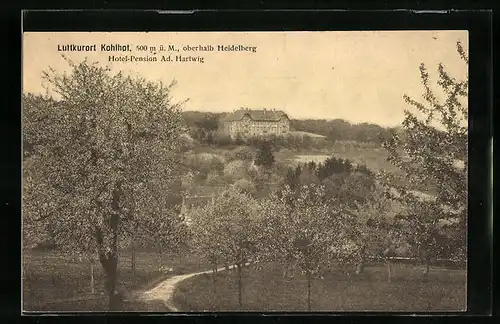 AK Kohlhof / Heidelberg, Blick zum Hotel Ad. Hartwig