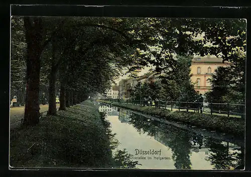 AK Düsseldorf, Seufzerallee im Hofgarten