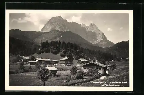 AK Gasteig, Gesamtansicht mit Wildem Kaiser