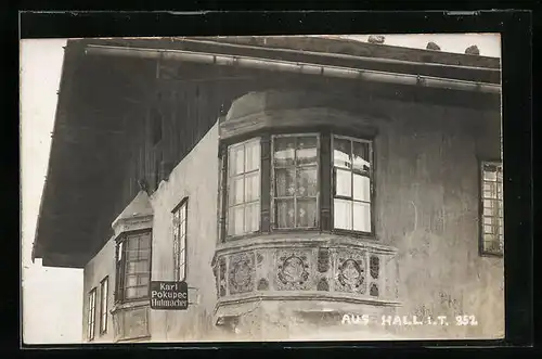 AK Hall i. T., Erker am Haus Karl Pokupec