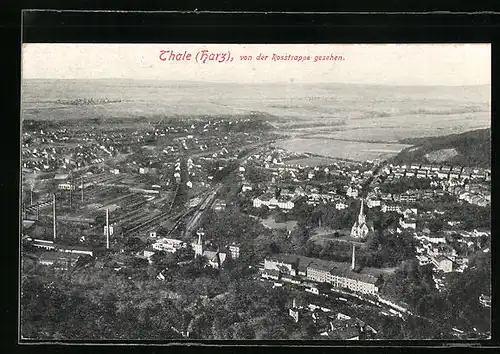 AK Thale /Harz, Teilansicht von der Rosstreppe gesehen