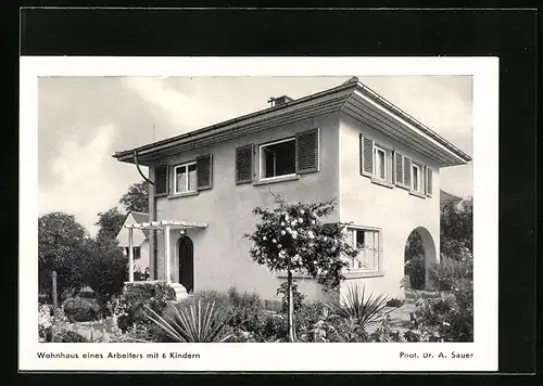 AK Zwingenberg /Hessen, Deutsche Milchwerke, Wohnhaus eines Arbeiters mit 6 Kindern