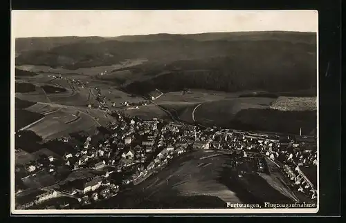 AK Furtwangen, Teilansicht, Fliegeraufnahme