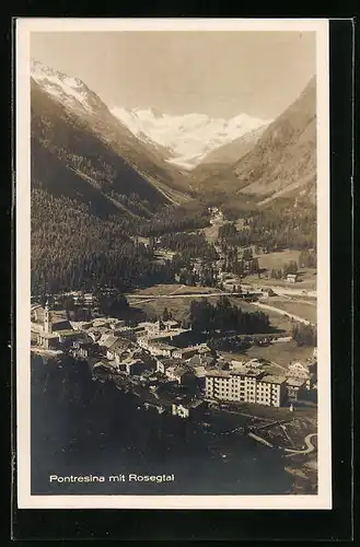 AK Pontresina, Totale mit Blick in das Rosegtal