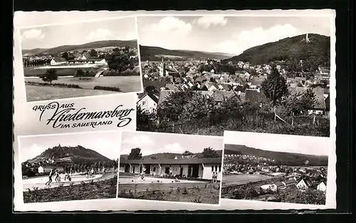 AK Niedermarsberg, Panorama Schwimmbad und Partien