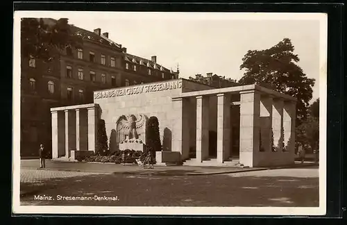 AK Mainz, Stresemann-Denkmal