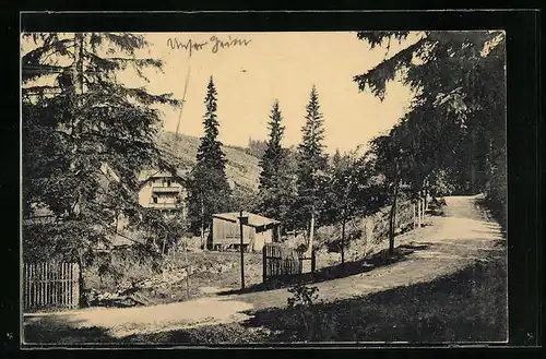 AK Schellerhau, Fremdenhof Schellermühle