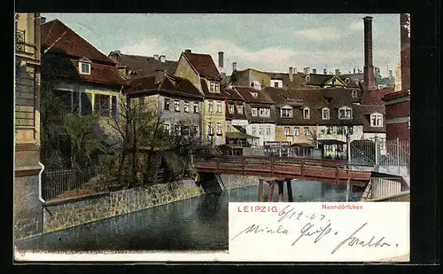 AK Leipzig, Teilansicht mit Naundörfchen