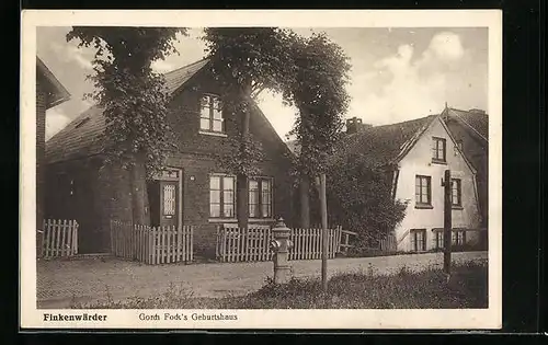 AK Hamburg-Finkenwerder, Gorch Fock`s Geburtshaus