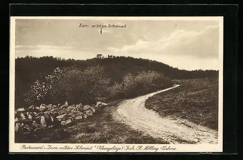 AK Dehme, Blick zum Restaurant Zum wilden Schmied