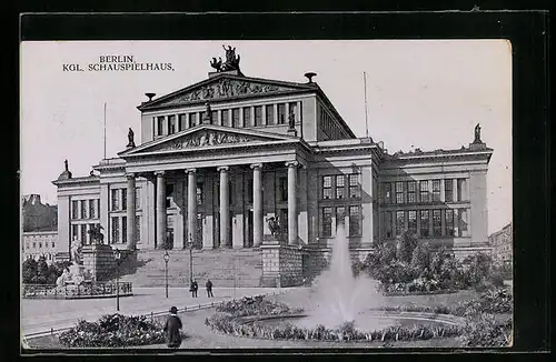 AK Berlin, Wasserspiel vor dem Kgl. Schauspielhaus