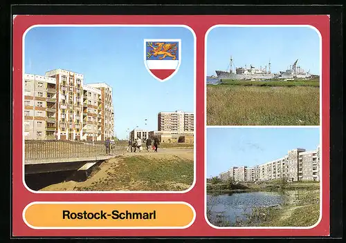 AK Rostock-Schmarl, Nikolai-Kummerow-Ring, Traditionsschiff Typ Frieden & Wohnschiff Georg Büchner, Stephan-Jantzen-Ring