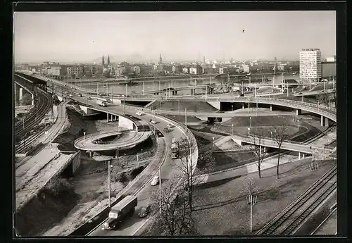 AK Mannheim, Auffahrt zur Rheinbrücke