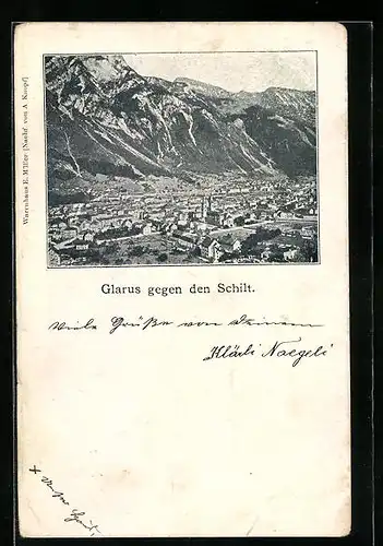 AK Glarus, Teilansicht gegen den Schilt