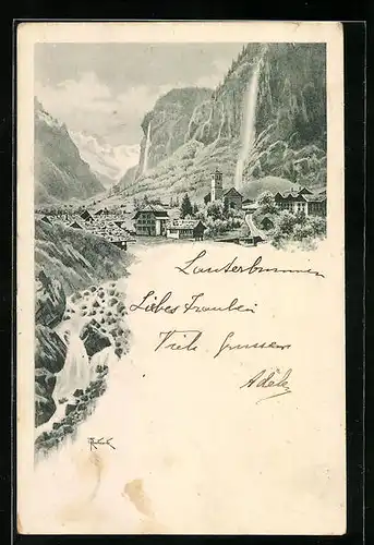 AK Lauterbrunnen, Ortspartie