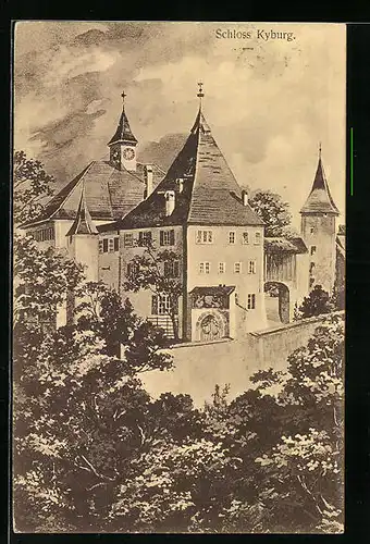 Künstler-AK Kyburg, Schloss Kyburg