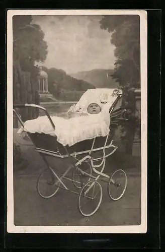 AK Kleinkind im Kinderwagen