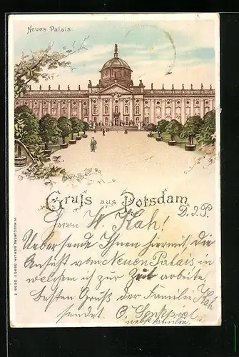 Lithographie Potsdam, Neues Palais