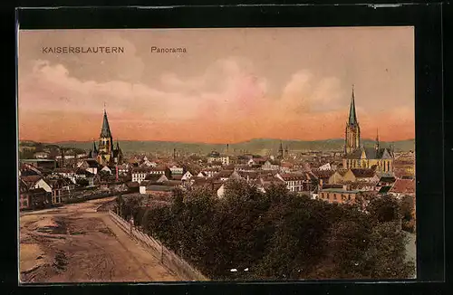 AK Kaiserslautern, Panorama aus der Vogelschau