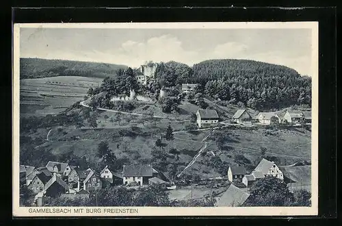 AK Gammelsbach, Gesamtansicht mit Burg Freienstein