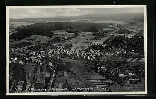 AK Westerburg im Westerwald, Totalansicht vom Flugzeug aus