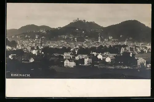 AK Eisenach, Ortsansicht mit der Wartburg