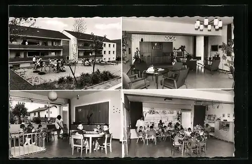 AK Bad Kreuznach, Ev. Kinder- und Säuglingsheim in vier Ansichten