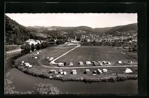 AK Bad Nassau /Lahn, Campingplatz aus der Vogelschau