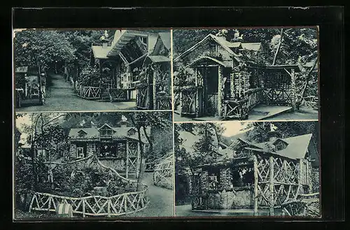 AK Bad Münster a. Stein, Huttental, Aufstieg zum Rheingrafenstein und Grenzstein