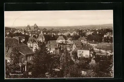 AK Erfurt, Gesamtansicht aus der Vogelschau